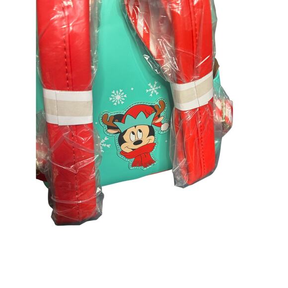 Loungefly Mickey Mouse Reindeer Light Up Nose Backpack Santa Christmas Disne main image 5